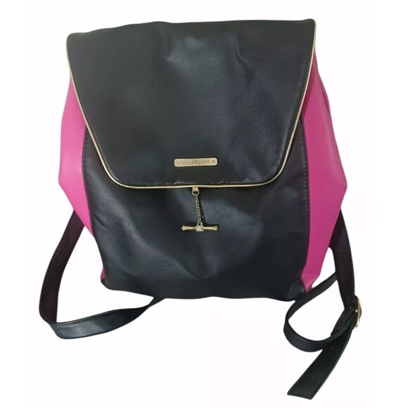 Rare JUICY COUTURE Women\'s Black & Hot Pink BACKPACK LapTop School Work Bag EuC main image 10
